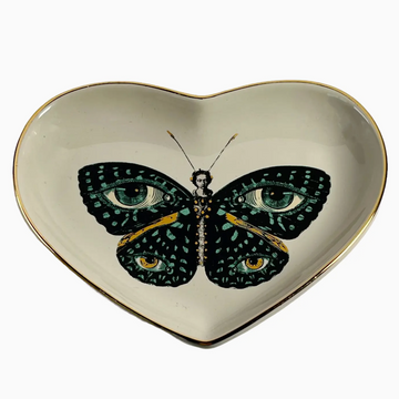 Madame Butterfly Ceramic Heart Dish