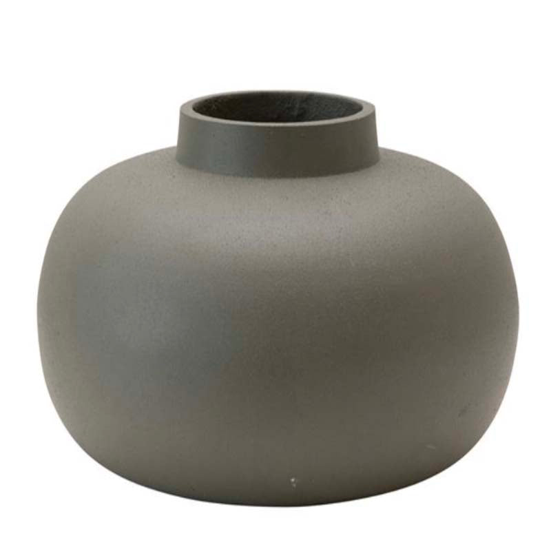 Cast Metal Vase, Grey
