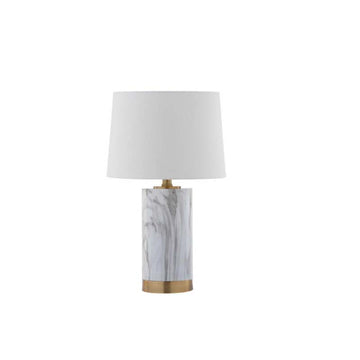Clarabel Table Lamp, White Marble