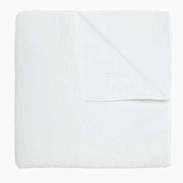 Hand-Stitched Coverlet, White