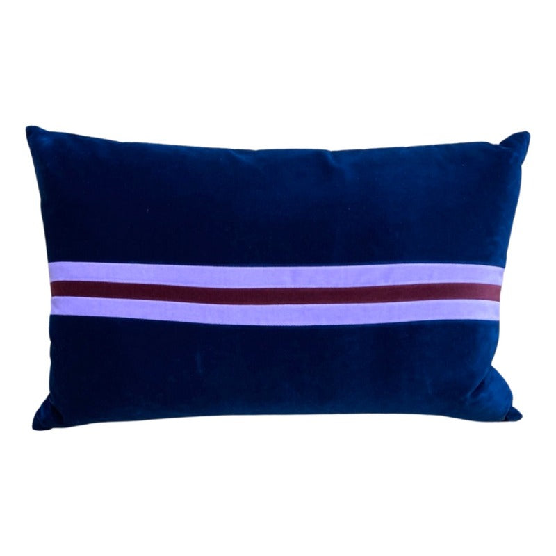 Christina Lundsteen Harlow Pillow, New Petrol/Lavender/Wine