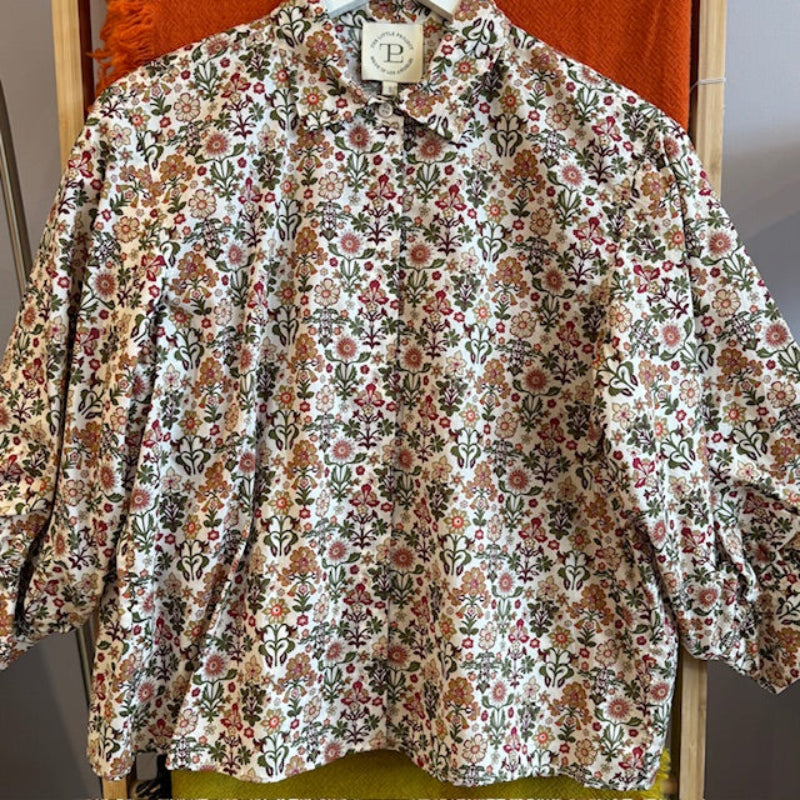 Esme Shirt, Artichoke/Folk Floral