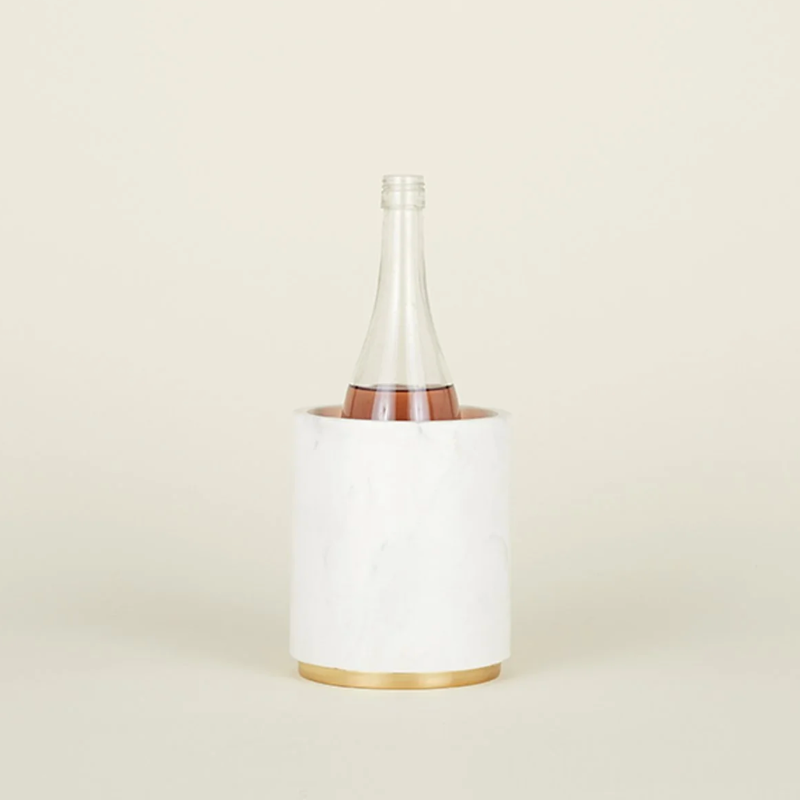 Simple Marble + Brass Utility Canister, Large
