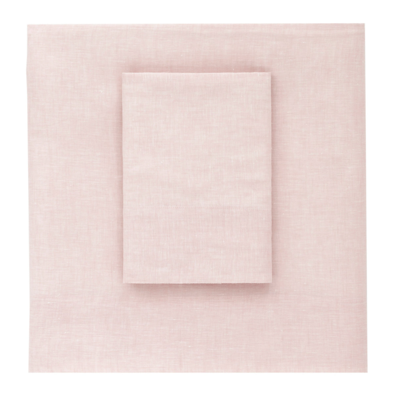 Linen Sheet Set, King, Pink