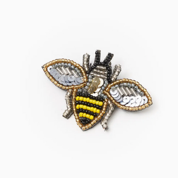 Beaded Bee Brooch Pin