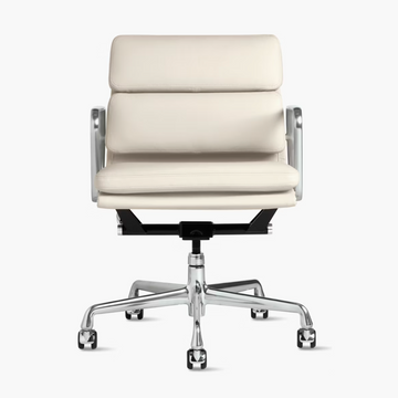 Eames Soft Pad Desk Chair, White Leather