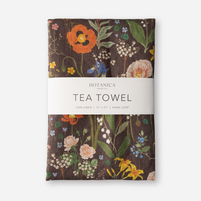 Flora Linen Tea Towel