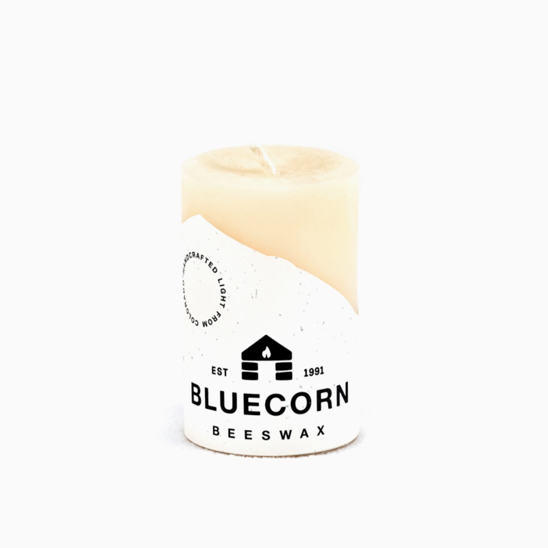 Pure Beeswax Pillar Candle, Ivory