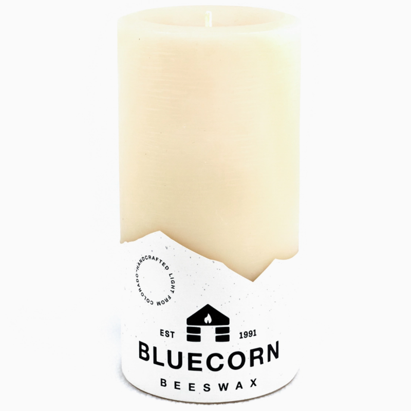 Pure Beeswax Pillar Candle, Ivory
