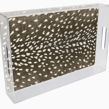 Brown Antelope Lucite Tray