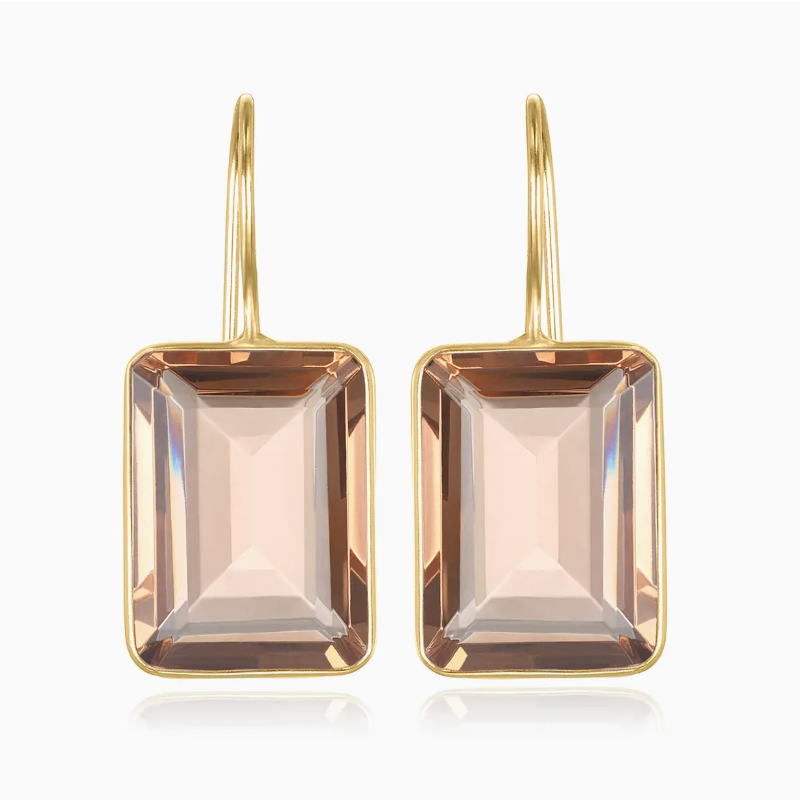 Emerald Cut Valencia, Champagne Gold