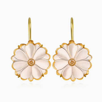 Magnolia Earrings, Champagne