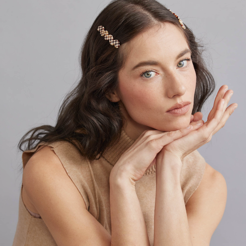 Eco Cloud Wave Slide Hair Pin, Set/2