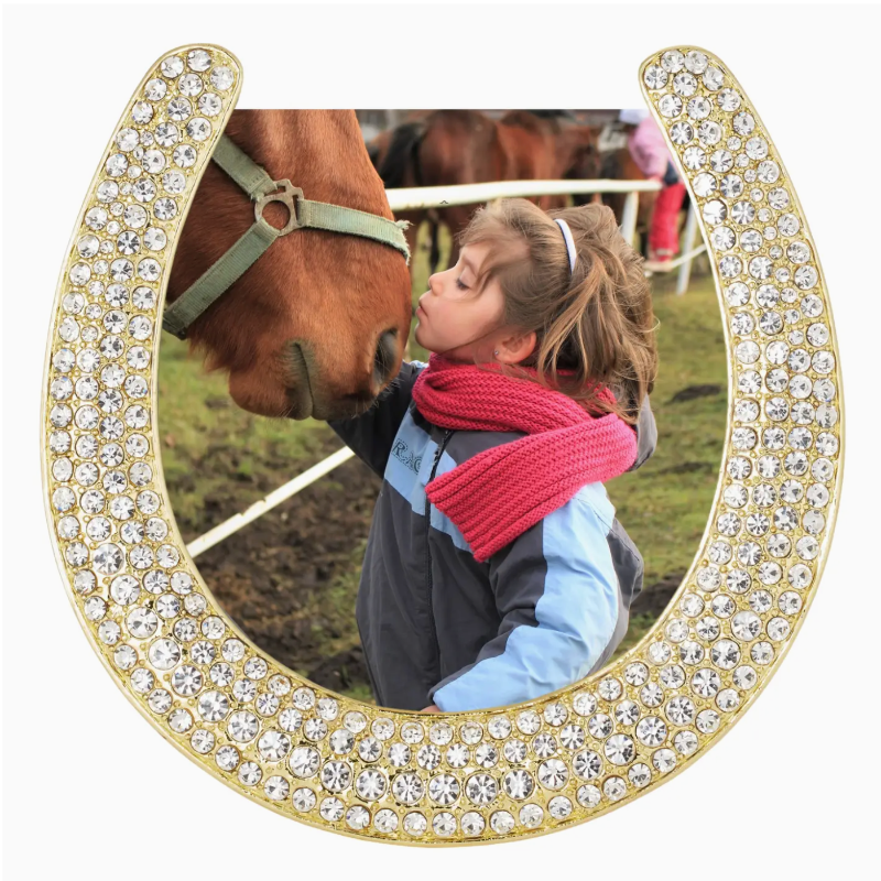 Horseshoe Frame, Gold, 3.5
