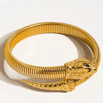 Paix 18K Gold Serpent Bangle