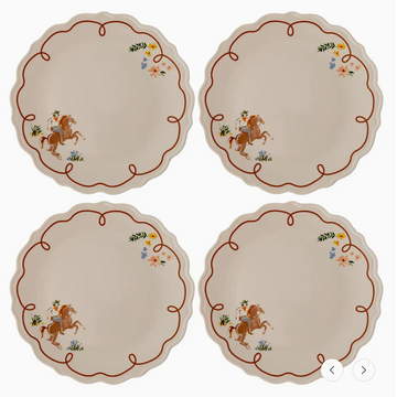 Cowboy Appetizer Plate Set/4