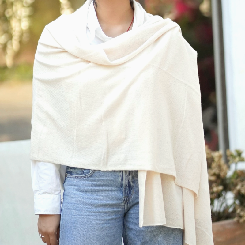 Cashmere Wrap, Ivory