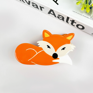 Orange Fox Hair Claw Clip
