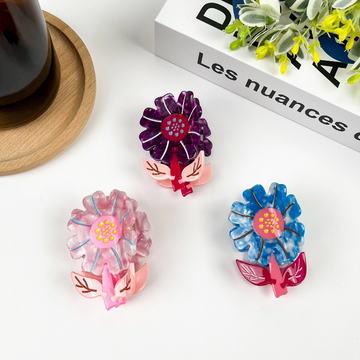 Colorful Sunflower Hair Claw Clip