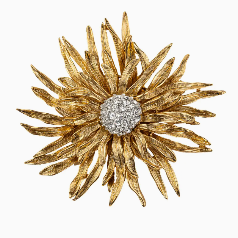 Antique Gold Flower Pin