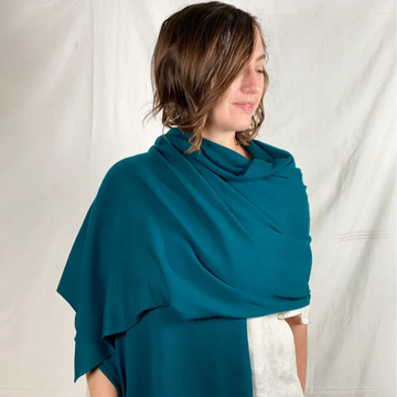 Cashmere Scarf/Wrap, Pine Green