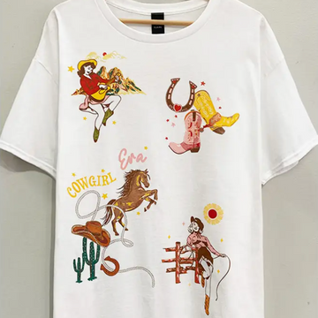 Cowgirl Era Tee, White