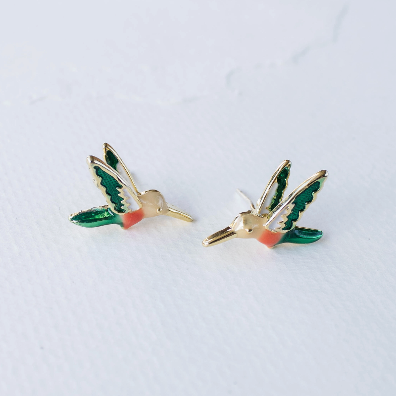Mini Hummingbird Earrings