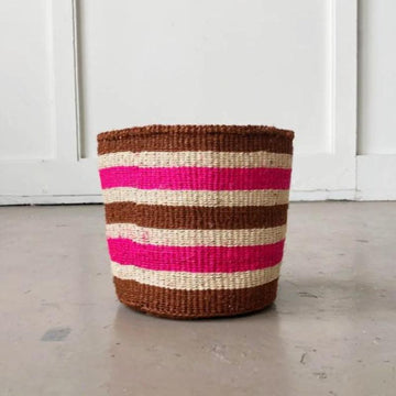 Storage/Plant Basket, Rust/Pink