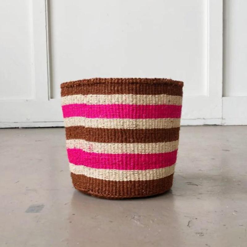 Storage/Plant Basket, Rust/Pink