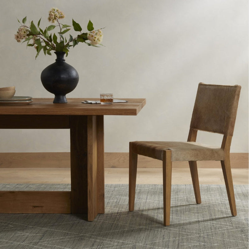 Villa Dining Chair, Light Hair on Hide/Natural Beech, Set/6