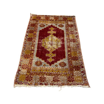 Vintage Moroccan Rug, Gold/Grey, 3.5'Wx5.8'L
