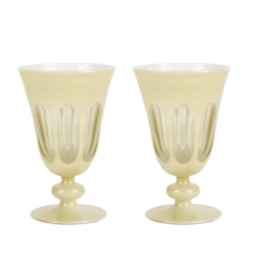 Rialto Opaque Glassware, Set of 2