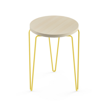 Florence Knoll Hairpin™ Stacking Table, Light Ash, Yellow