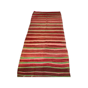 Striped Kilim, Red/Pink/Green, 10.66'x5.5'