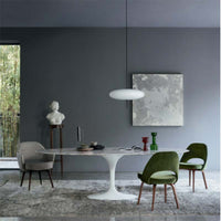 Saarinen Oval Dining Table, Carrara Marble Top, 78