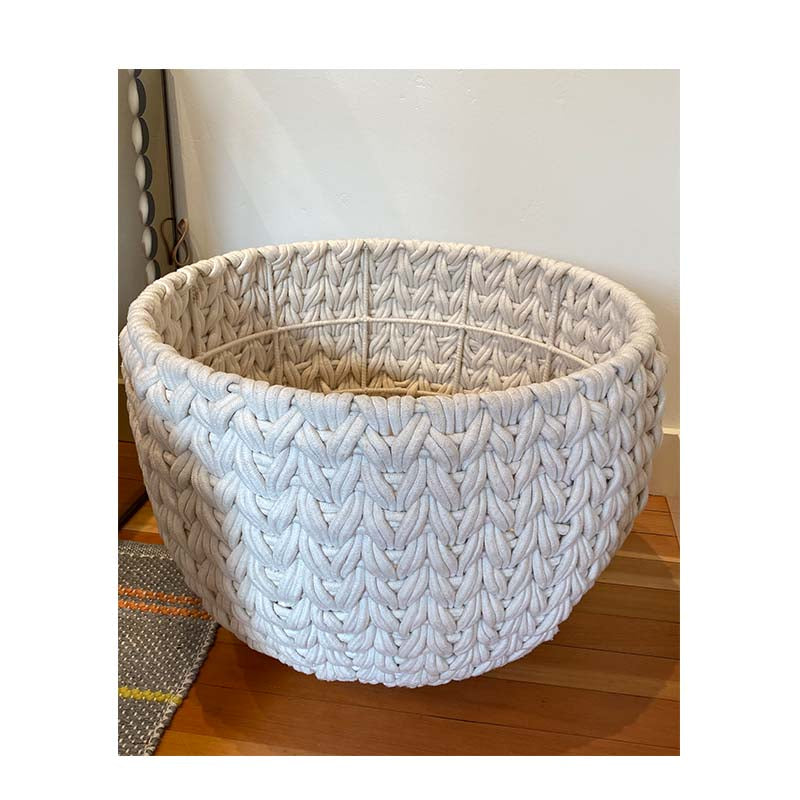 WE Woven Basket, Conway White