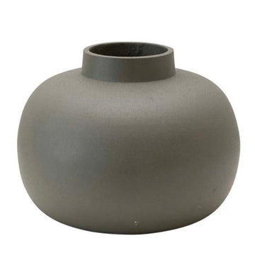 Cast Metal Vase, Grey