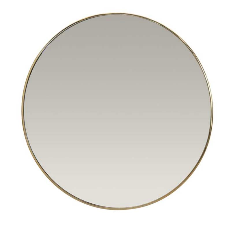 Metal Wall Mirror, Brass Finish, 32