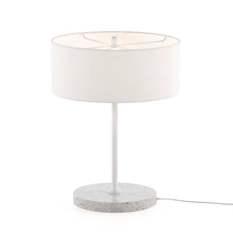 Noma Table Lamp, Polished White Terrazzo