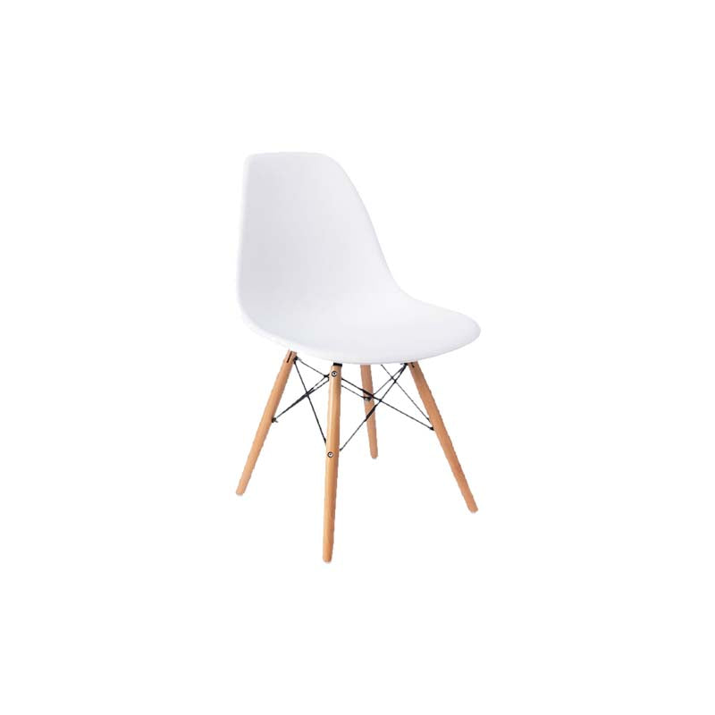 Mid-Century Modern Dining Chair, White