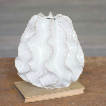 Ceramic Ruffle Vase, Small