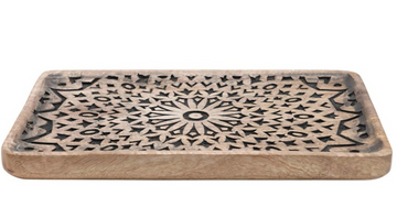 Hand-Carved Mango Wood Tray