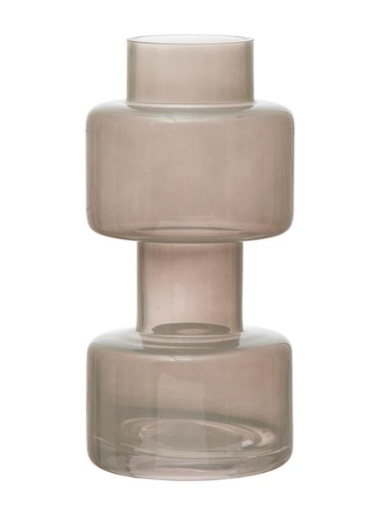 Milky Grey Glass Vase