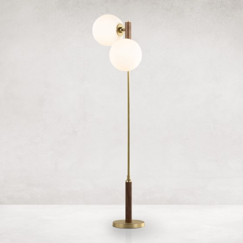 Colome Floor Lamp, Natural Walnut