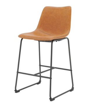 Vesta Counter Stool, Gunmetal Legs, 18.5Wx22Dx37.5H