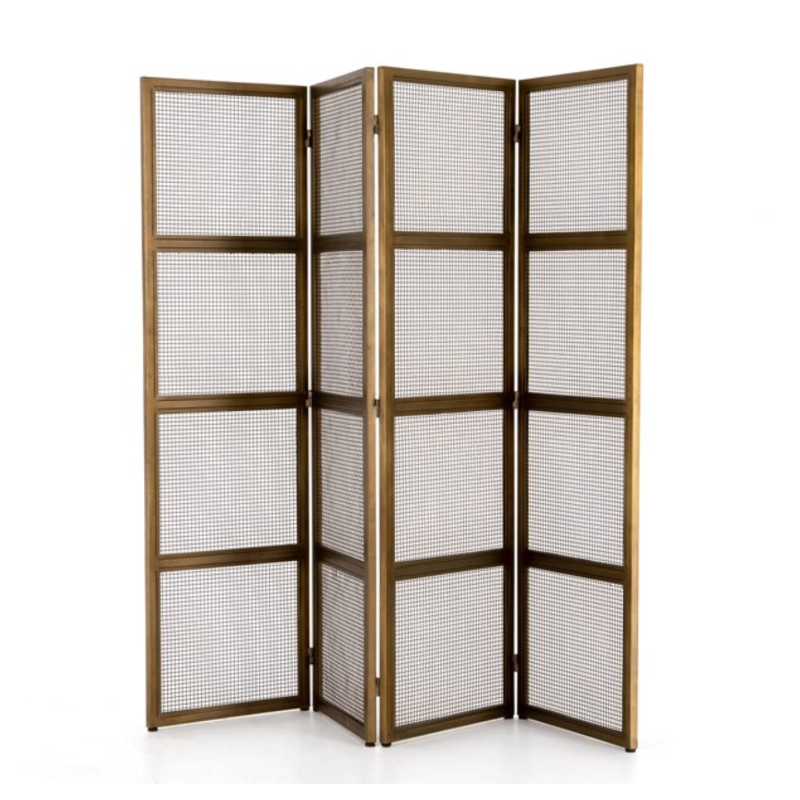 Marietta Room Screen, Matte Brass