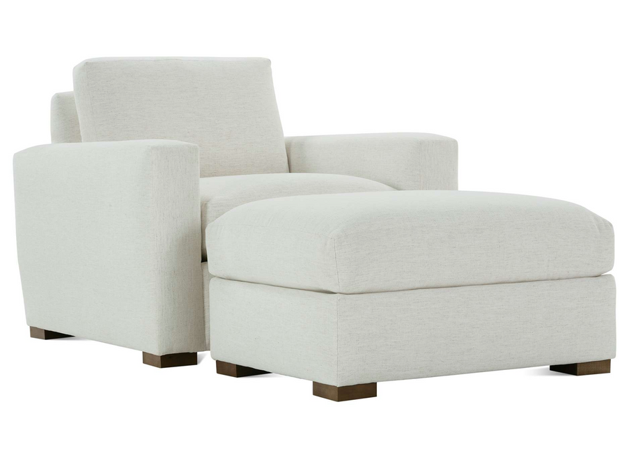 Moore Chair + Ottoman, Nomad Snow/Latte Finish