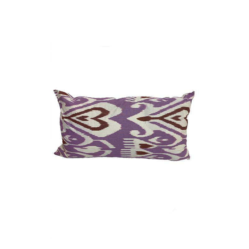 Lumbar Pillow, Purple Ikat
