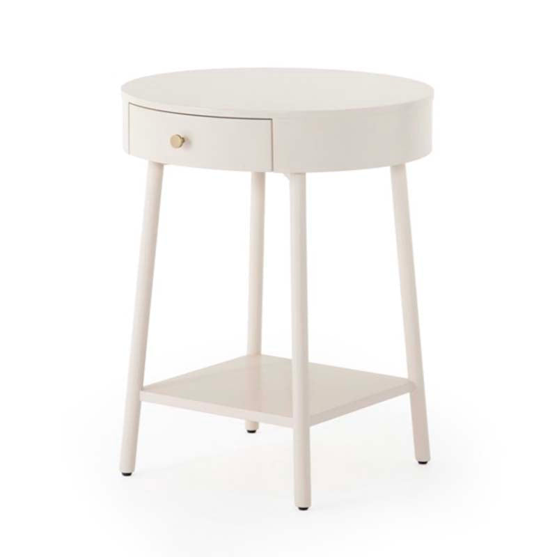 Van Nightstand, Matte Alabaster